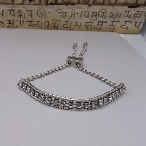 Loren Hope Silver Crescent Bracelet with Adjustable Closure